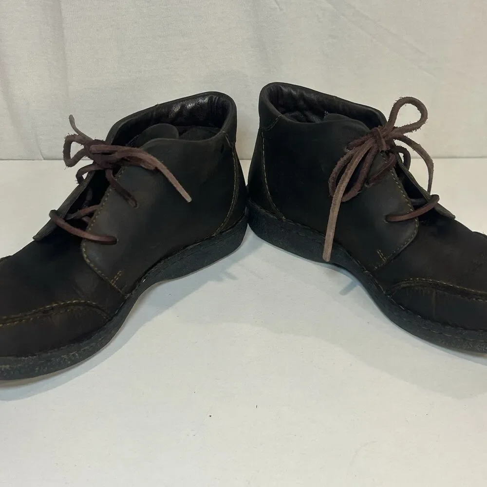 Born Henrik Mens Chukka Ankle Boots Brown Leather Lace Up Sz 7/40